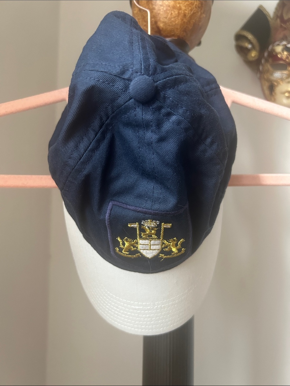 J. Crew Navy and White Crest Baseball Cap